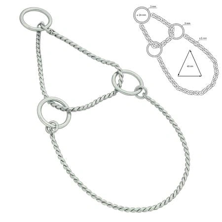 Halvstryp snakelänk silver 5 mm